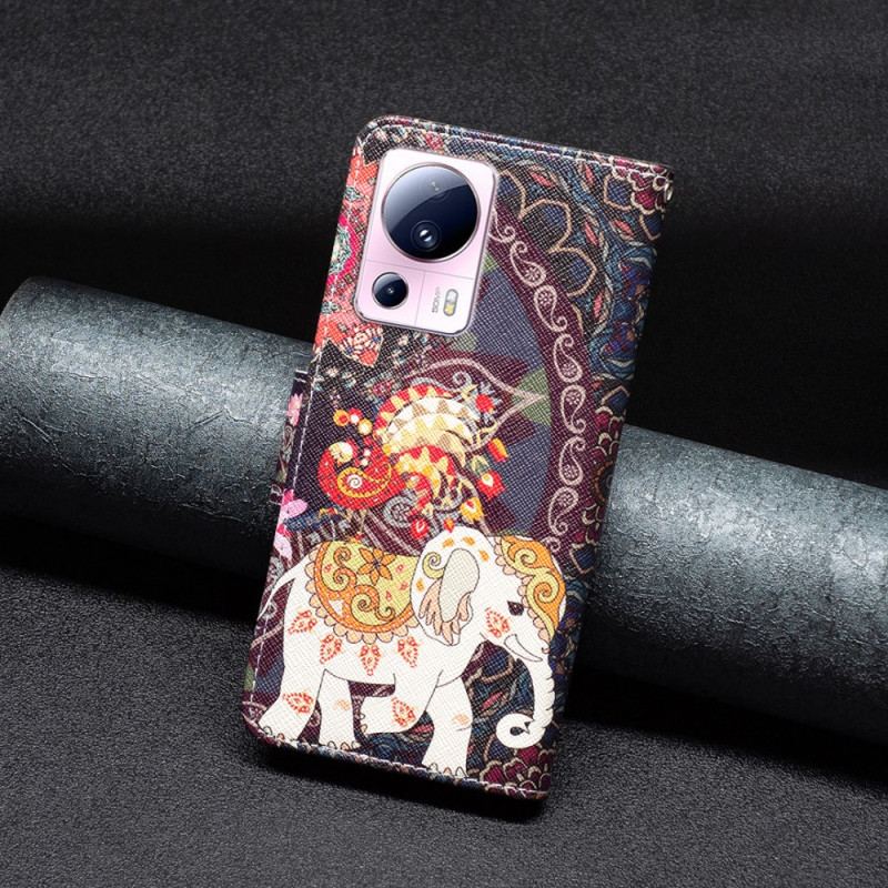 Læder Cover Xiaomi 13 Lite Stammeelefant