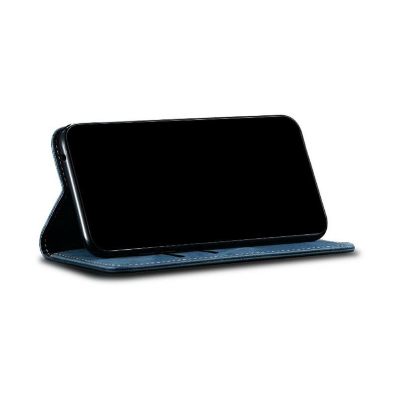 Cover OnePlus Nord 2 5G Flip Cover Tekstur På Jeans I Imiteret Læder