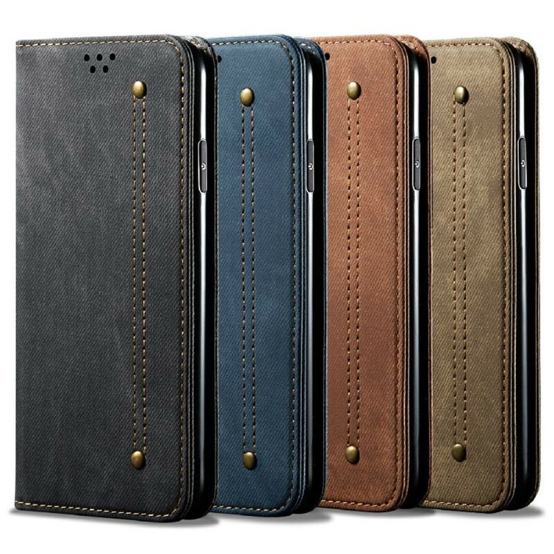Cover OnePlus Nord 2 5G Flip Cover Tekstur På Jeans I Imiteret Læder