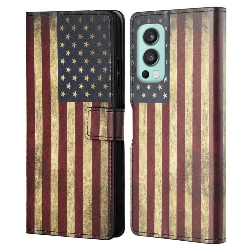 Flip Cover OnePlus Nord 2 5G Amerikansk Flag