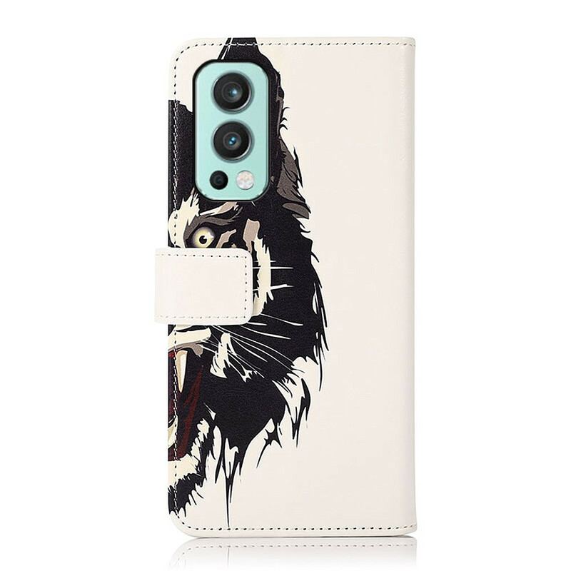 Flip Cover OnePlus Nord 2 5G Hård Tiger