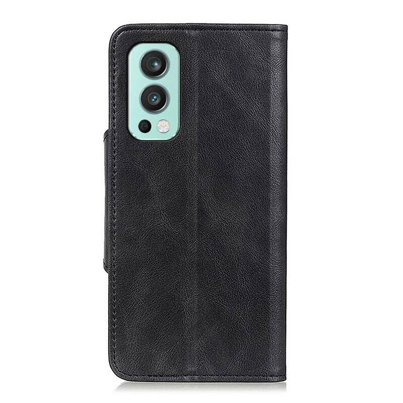 Flip Cover OnePlus Nord 2 5G Imiteret Læder Knap