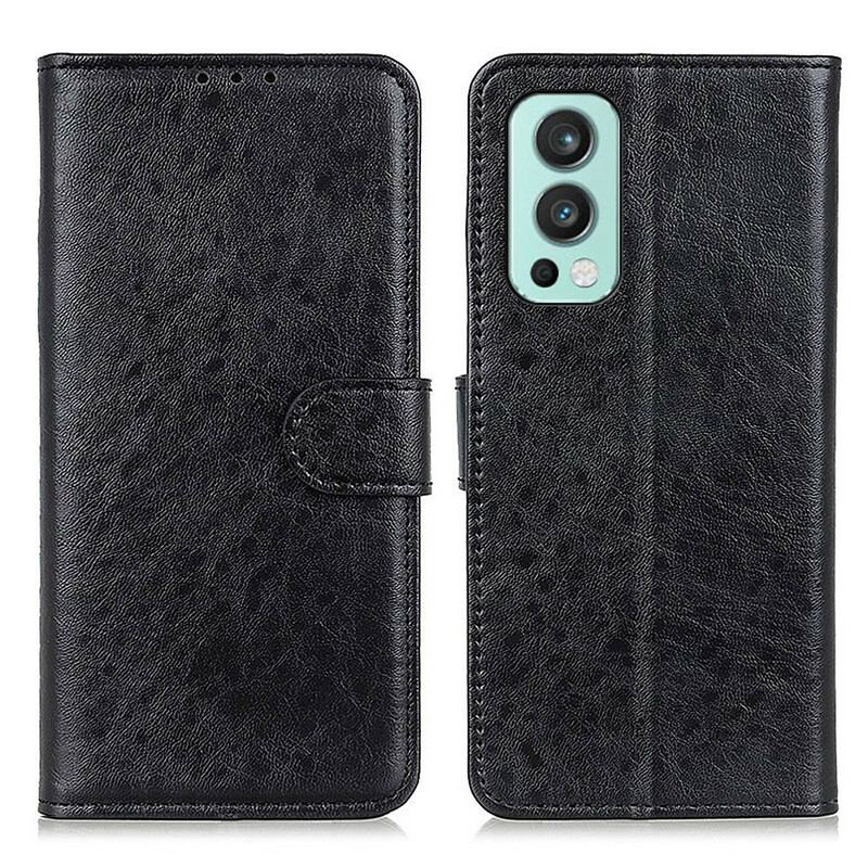 Flip Cover OnePlus Nord 2 5G Tekstureret Kunstlæder