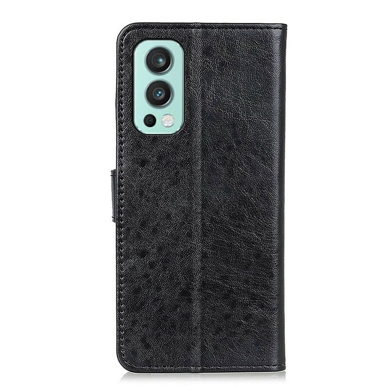Flip Cover OnePlus Nord 2 5G Tekstureret Kunstlæder