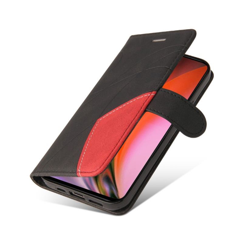 Flip Cover OnePlus Nord 2 5G Tofarvet Signatur Imiteret Læder