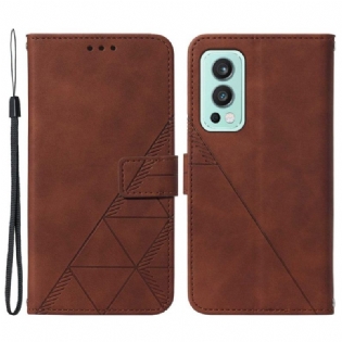 Læder Cover OnePlus Nord 2 5G Pyramide Lædereffekt