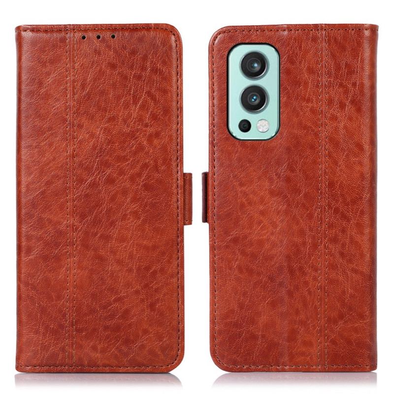 Læder Cover OnePlus Nord 2 5G Subtile Syninger
