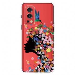 Mobilcover OnePlus Nord 2 5G Gennemsigtigt Blomstret Hår