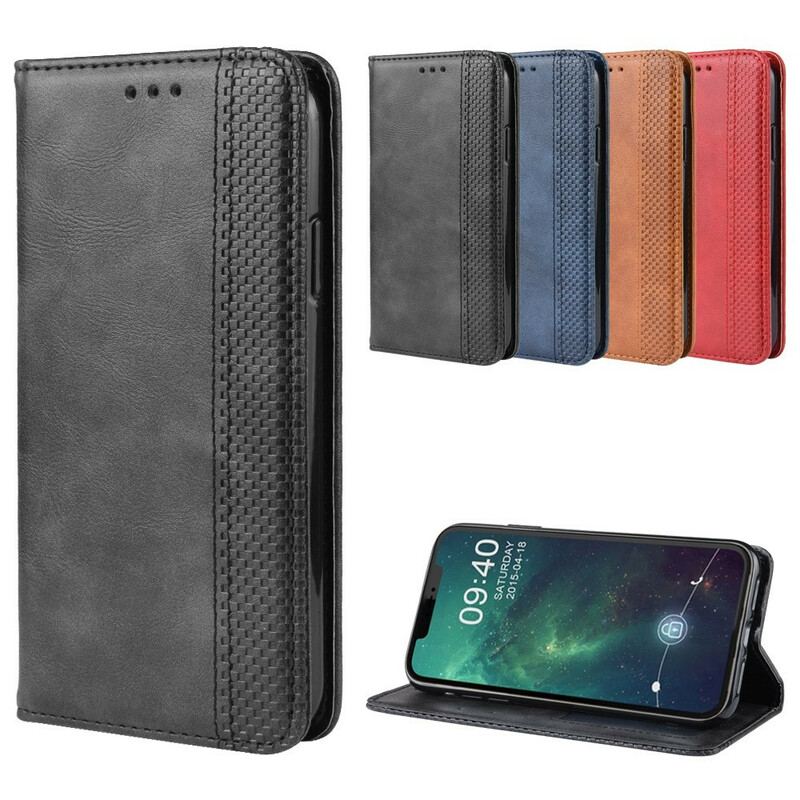 Cover iPhone 11 Pro Flip Cover Stiliseret Vintage Lædereffekt