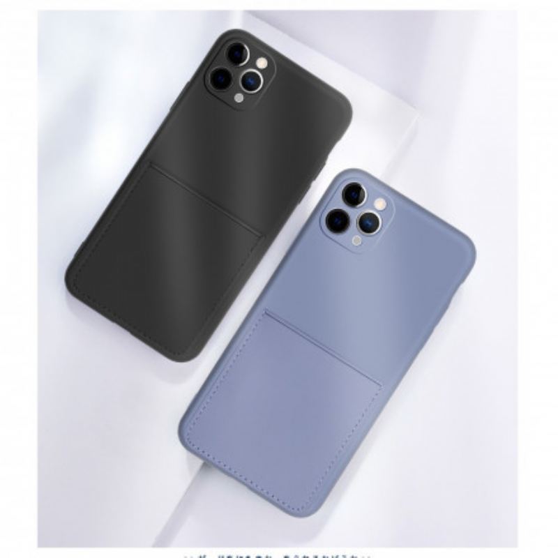 Cover iPhone 11 Pro Kortholder Af Silikone Og Kunstlæder