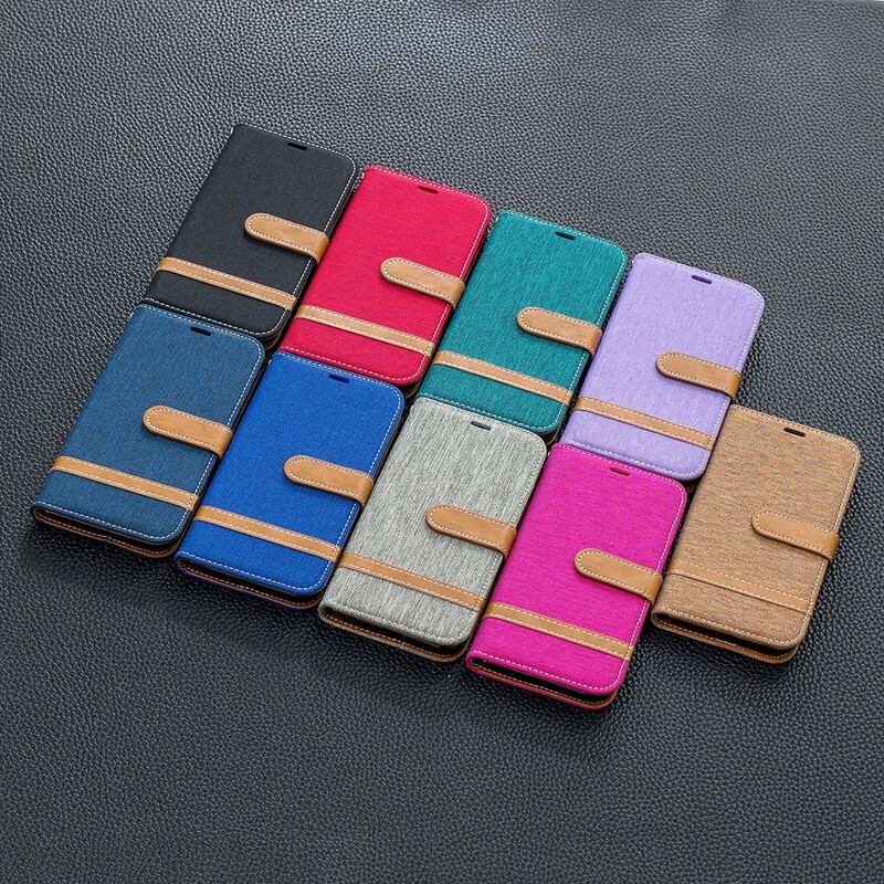 Læder Cover iPhone 11 Pro Med Snor Stof- Og Lædereffektrem