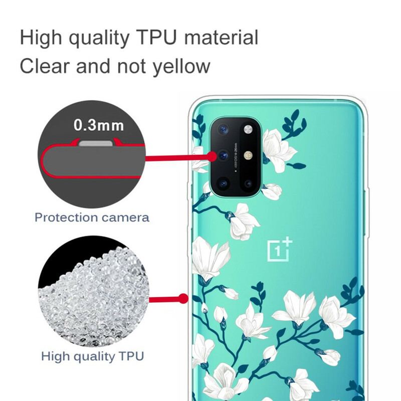 Cover OnePlus 8T Hvide Blomster