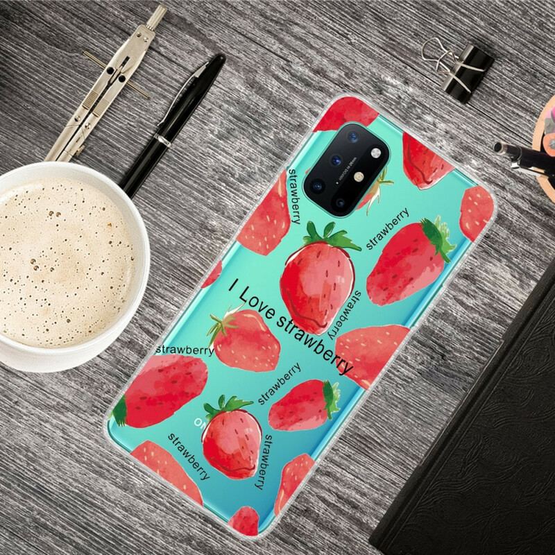 Cover OnePlus 8T Strawberry / Jeg Elsker Jordbær