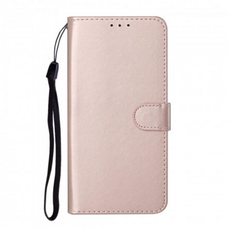 Flip Cover OnePlus 8T Med Snor Solid Color Series Strappy