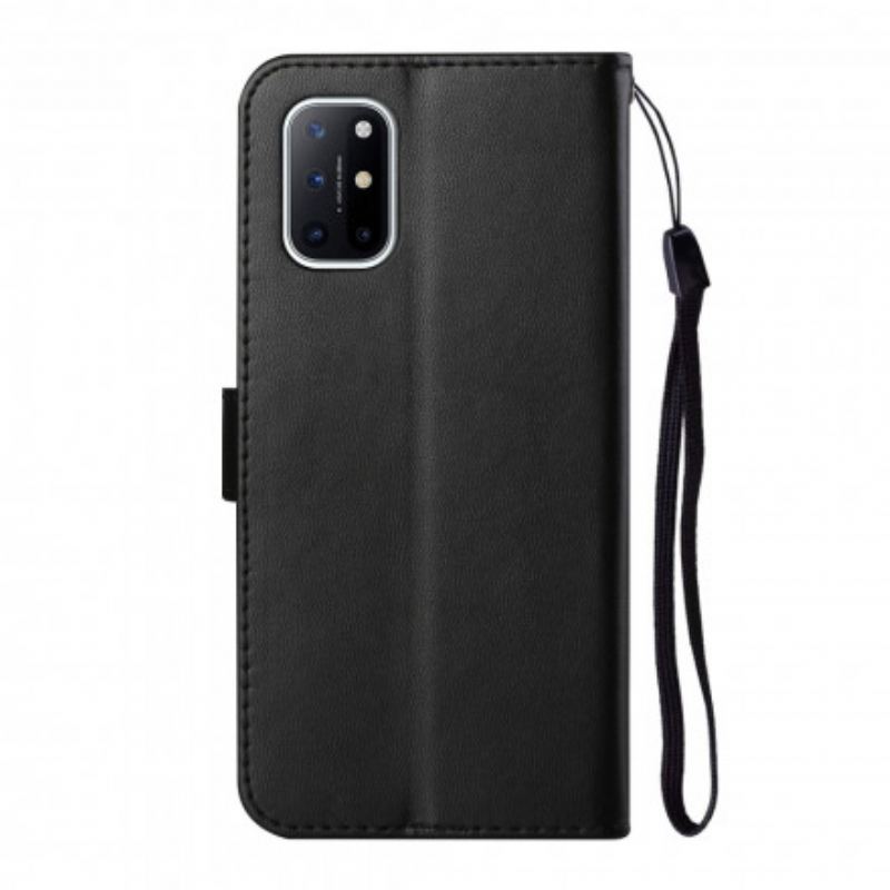 Flip Cover OnePlus 8T Med Snor Solid Color Series Strappy