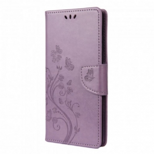 Flip Cover OnePlus 8T Sommerfugle Og Blomster