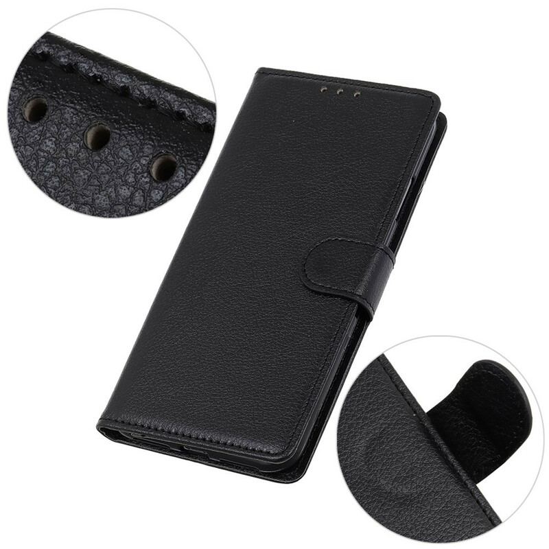 Læder Cover OnePlus 8T Traditionelt Litchi