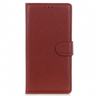 Flip Cover Google Pixel 7 Pro Traditionelt Litchi Imiteret Læder