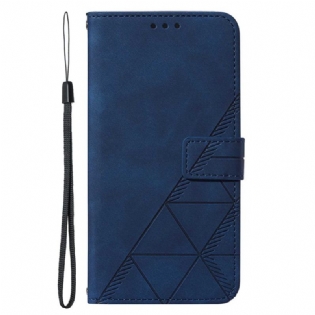 Flip Cover Samsung Galaxy A13 Mønster Med Rem