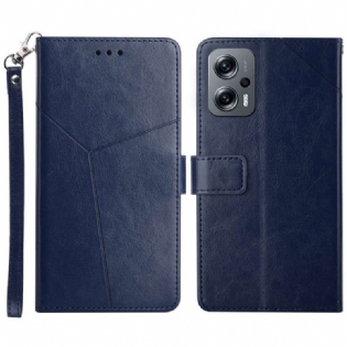 Flip Cover Poco X4 GT Med Snor Strappy Y Design