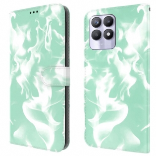 Flip Cover Realme 8i Abstrakt Mønster