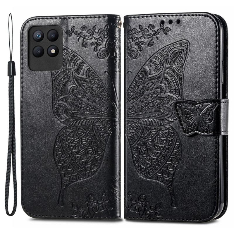 Flip Cover Realme 8i Halve Sommerfugle