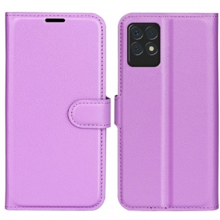 Flip Cover Realme 8i Klassisk Litchi Imiteret Læder