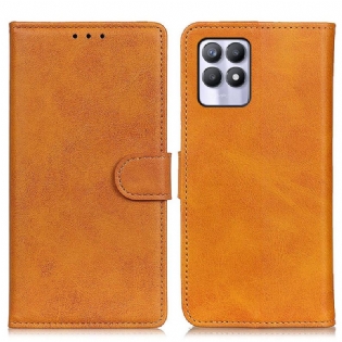 Flip Cover Realme 8i Retro Mat Lædereffekt