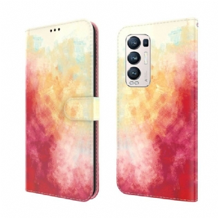 Flip Cover Oppo Find X3 Neo Abstrakt Farverig