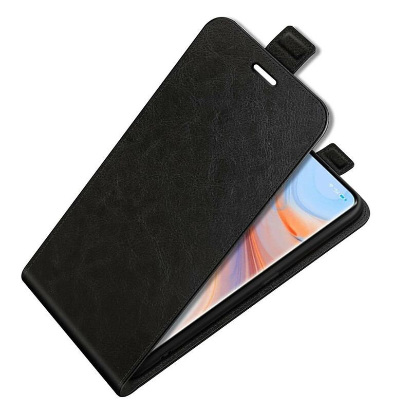 Flip Cover Oppo Find X3 Neo Læder Cover Lodret Klap I Lædereffekt