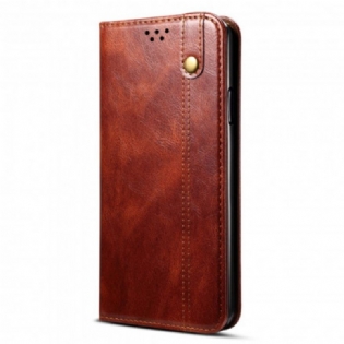 Cover Realme 8 5G Flip Cover Voksbehandlet Kunstlæder