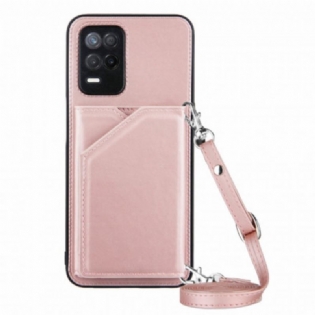 Cover Realme 8 5G Skulderrem Kortholder
