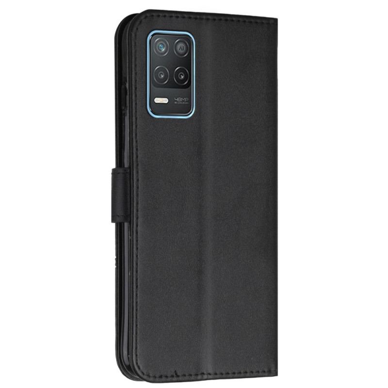 Flip Cover Realme 8 5G Med Snor Strappy Geo Lædereffekt