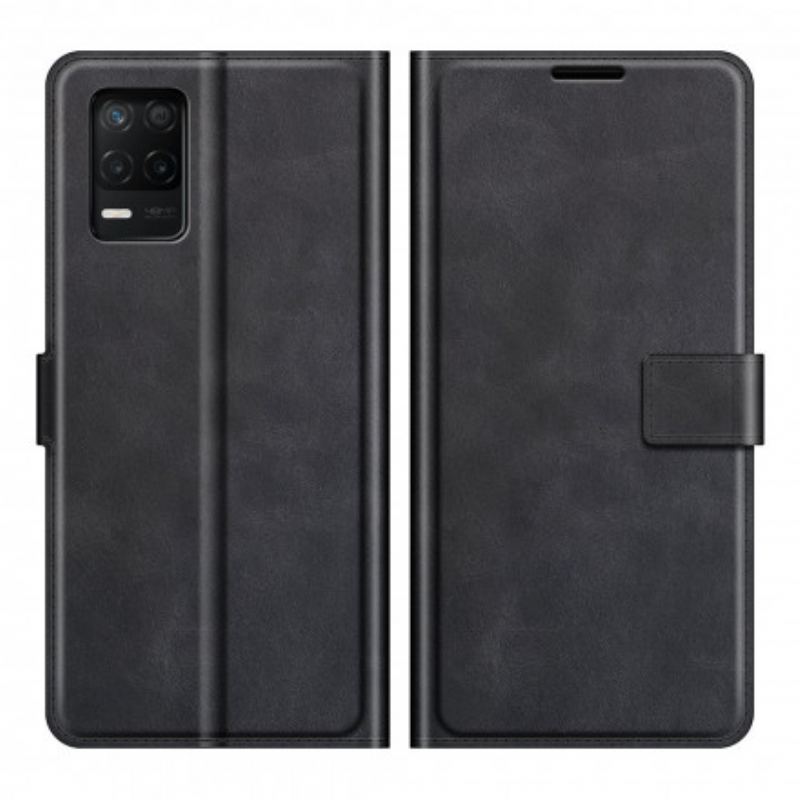 Flip Cover Realme 8 5G Slank Imiteret Læder
