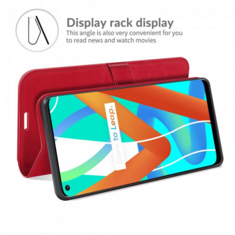 Flip Cover Realme 8 5G Ultra Imiteret Læder