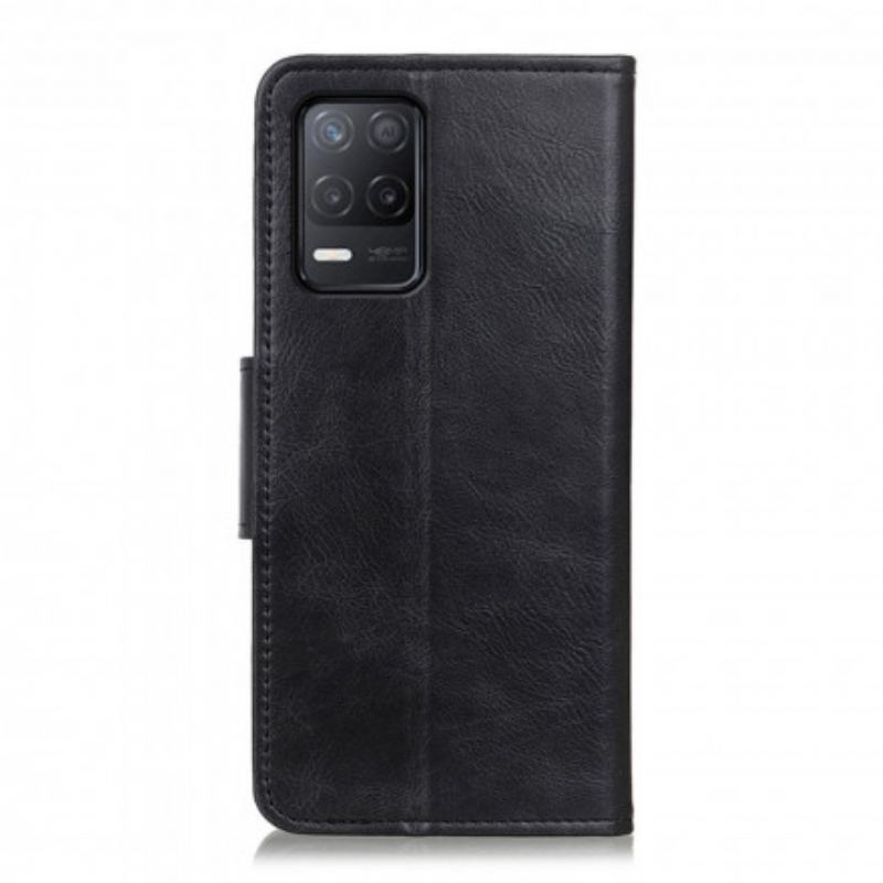 Flip Cover Realme 8 5G Vendbar Lås I Lædereffekt