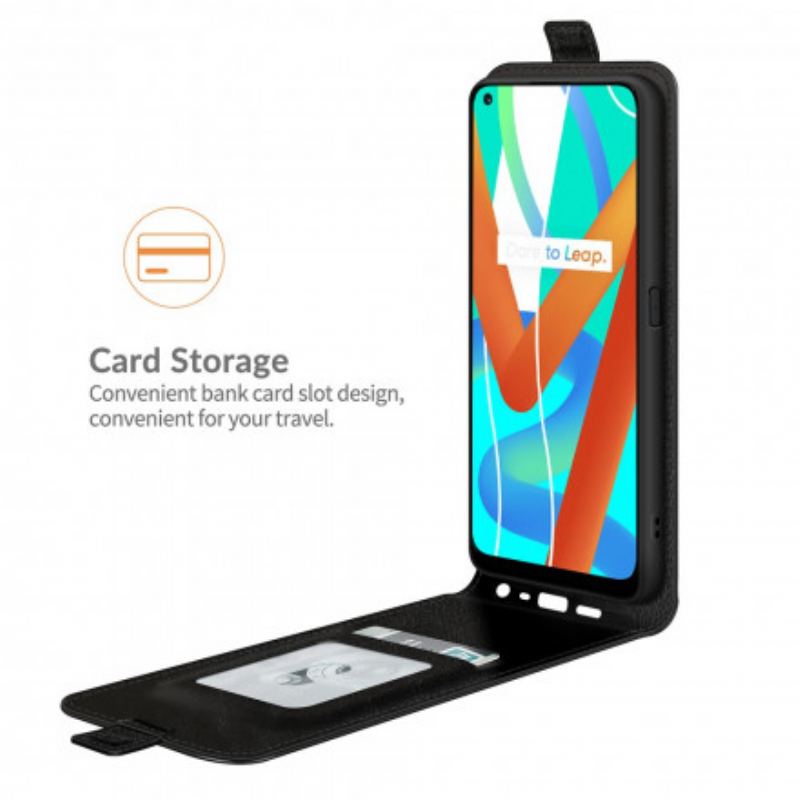 Læder Cover Realme 8 5G Flip Cover Foldende Lædereffekt