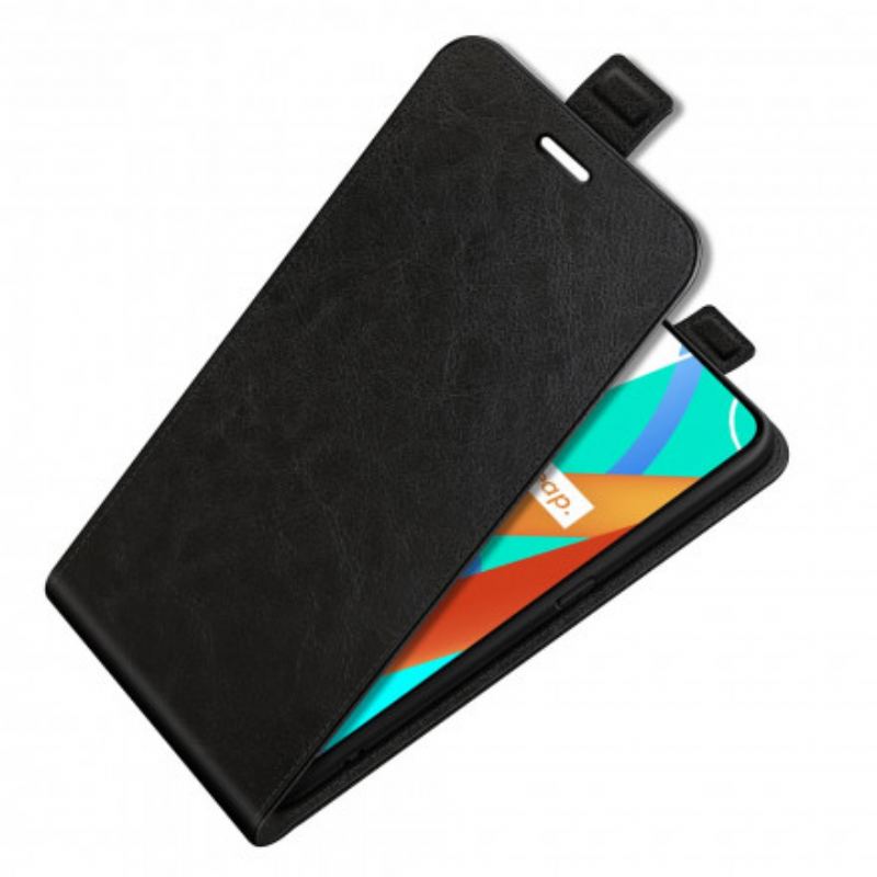Læder Cover Realme 8 5G Flip Cover Foldende Lædereffekt