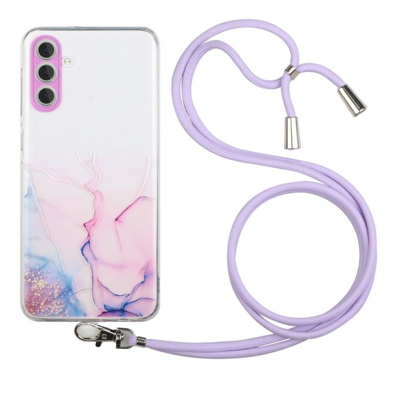 Cover Samsung Galaxy A34 5G Med Snor Med Marmorsnor