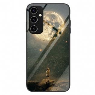 Cover Samsung Galaxy A34 5G Moon Man Hærdet Glas