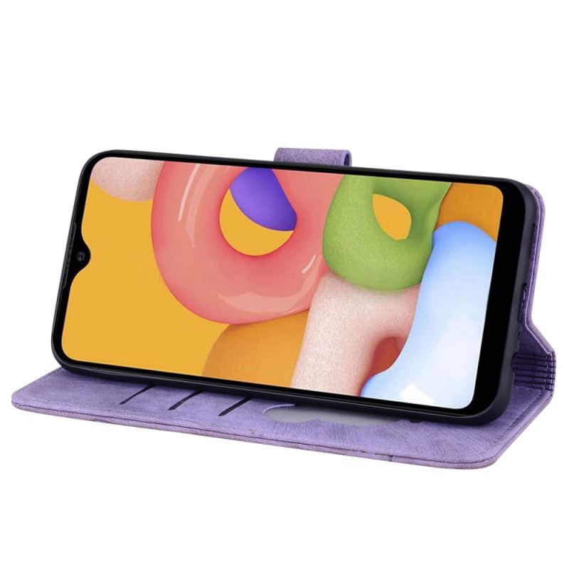 Flip Cover Samsung Galaxy A34 5G Med Snor Blomsterstreng Kat