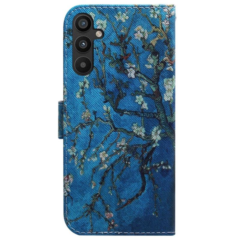 Flip Cover Samsung Galaxy A34 5G Med Snor Strop Blomstergrene