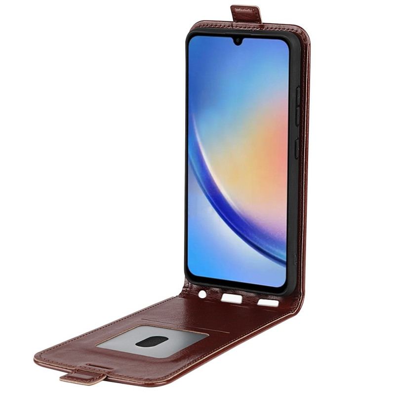 Læder Cover Samsung Galaxy A34 5G Flip Cover Lodret Klap