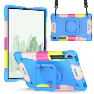 Cover Samsung Galaxy Tab S8 Plus / Tab S7 Plus Støtte Og Skulderrem Farve