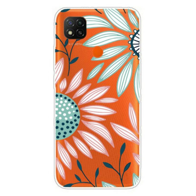 Cover Xiaomi Redmi 9C Gennemsigtig En Blomst