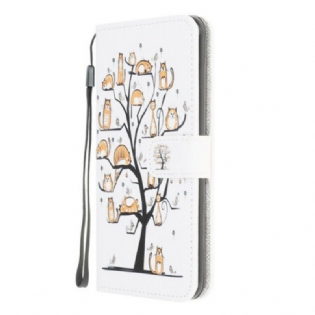 Flip Cover Xiaomi Redmi 9C Med Snor Funky Cats Med Rem