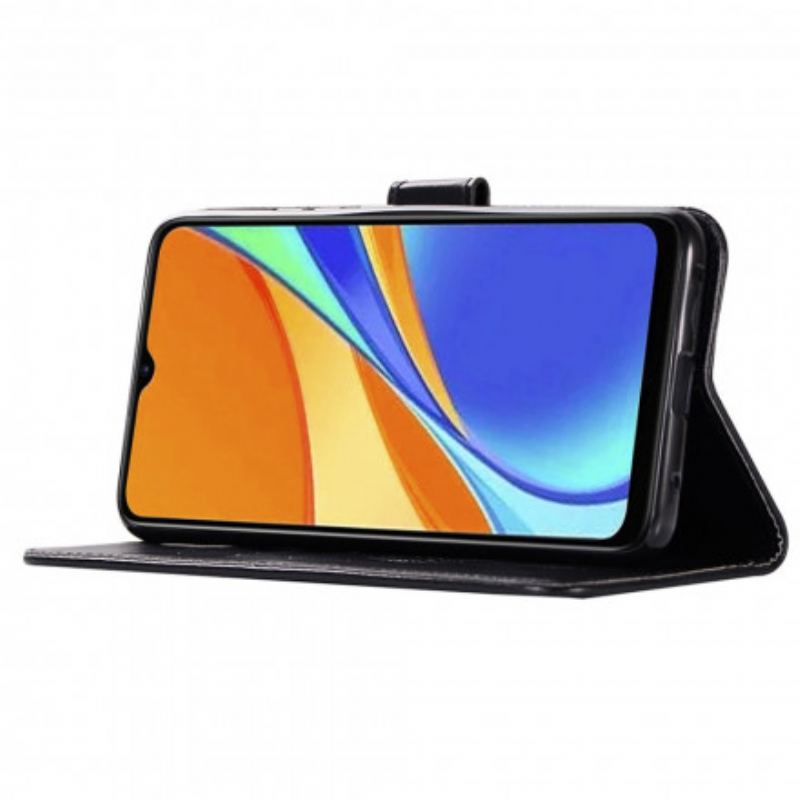 Læder Cover Xiaomi Redmi 9C Drømmefanger Ugle I Lædereffekt