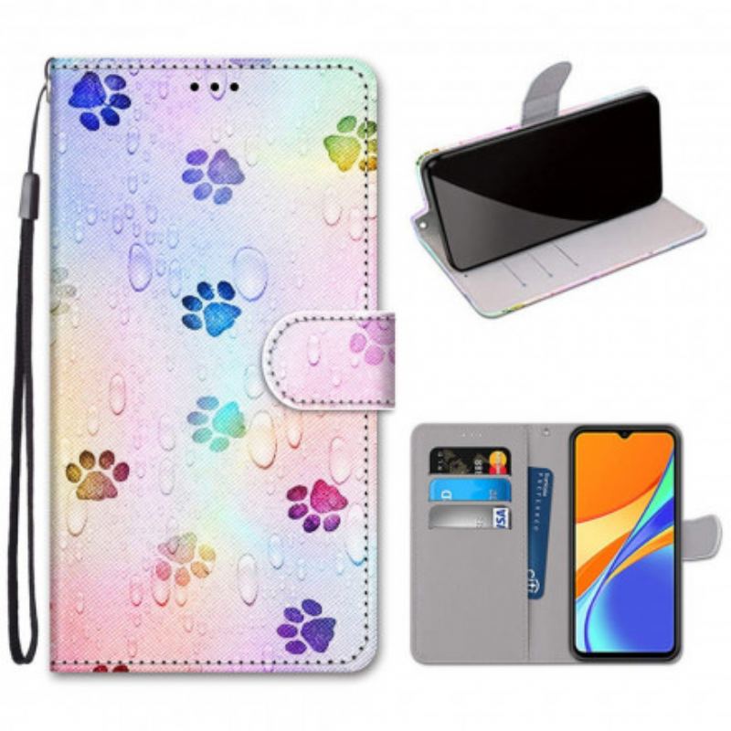 Læder Cover Xiaomi Redmi 9C Kattespor