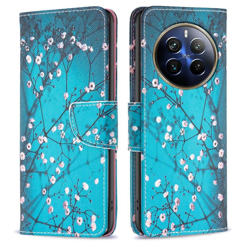 Flip Cover Til Realme 12 Pro / 12 Pro Plus Blomstrende Grene