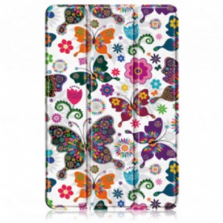 Cover Huawei MatePad Pro 12.6 (2021) Forbedrede Retro Sommerfugle Og Blomster